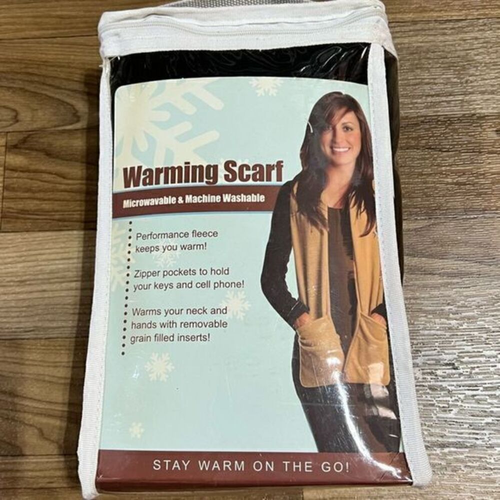 NWT Winter Microwavable Washable Warming Scarf Performance‎ Fleece One Size